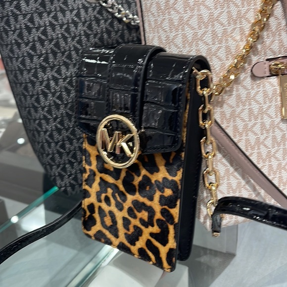 Michael Kors Carmen Small NS Phone XBODY HairCalf 
Black Multi - Picture 4 of 16